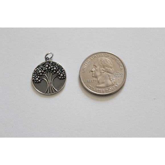 Sterling Silver Tree of Life Pendant Charm, Tree Charm, Tree of Life Charm - Picture 2 of 3